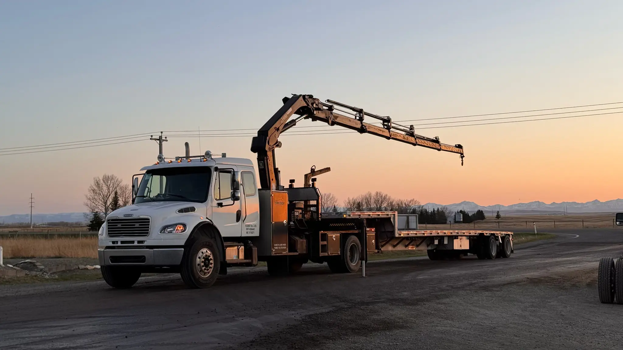 AAA Septic crane truck ready for delivery work